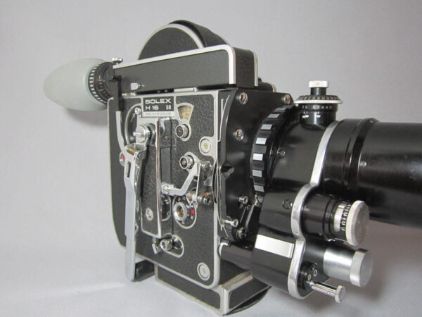 13x Viewer Bolex SB 16mm Movie Camera + 100mm RX Kern Vario Zoom (No 303337)