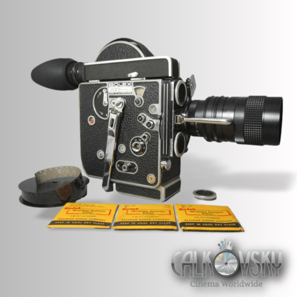 Beautiful Bolex Rex-4 16mm Movie Camera (No 249005) Package