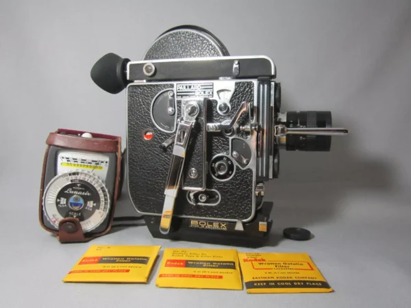 Bolex H16 Reflex 16mm Movie Camera (No 166053) + 12.5mm C-Mount Lens - Image 2