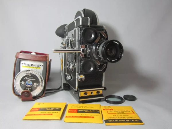 Bolex H16 Reflex 16mm Movie Camera (No 166053) + 12.5mm C-Mount Lens - Image 6