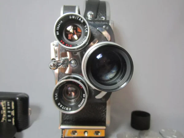 Bolex Reflex 16mm Movie Camera (No 182461) + Kern 16mm, 25mm, 75mm - Image 9