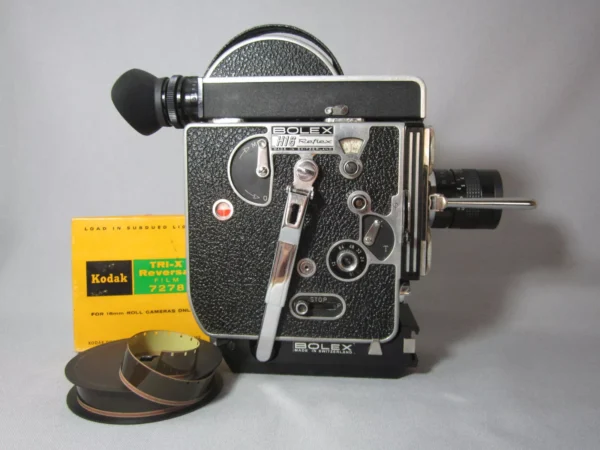 10x Viewer Bolex H16 Rex Reflex 16mm Movie Camera + 12.5mm C-Mount Lens - Image 2