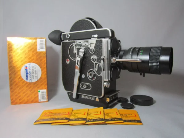 Bolex H16 Reflex 16mm Movie Camera (No 167656) + 75mm C-Mount Zoom Lens - Image 3