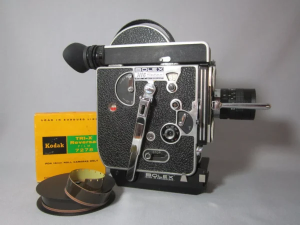 10x Viewer Bolex H16 Rex Reflex 16mm Movie Camera + 12.5mm C-Mount Lens - Image 3