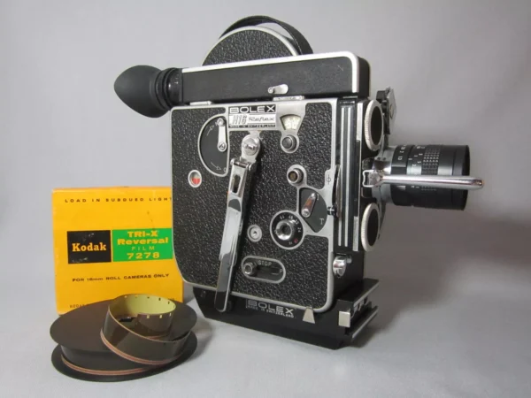 10x Viewer Bolex H16 Rex Reflex 16mm Movie Camera + 12.5mm C-Mount Lens - Image 4