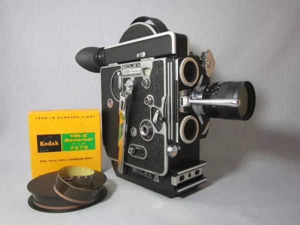 10x Viewer Bolex H16 Rex Reflex 16mm Movie Camera + 12.5mm C-Mount Lens - Image 5