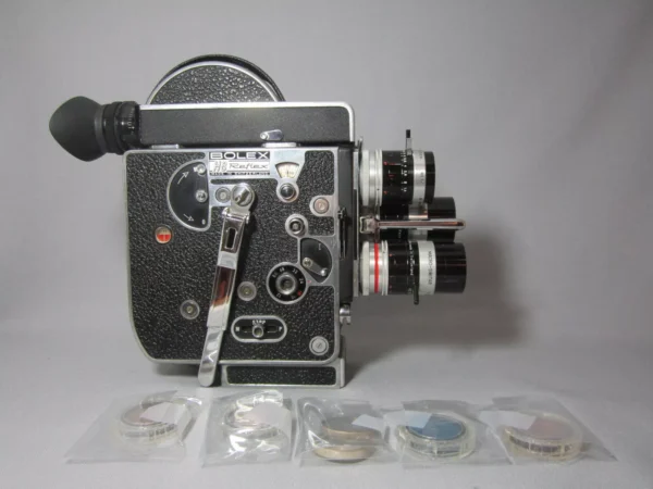 Bolex Rex-3 H8 Reflex 8mm Movie Camera (No 211707) + Preset Lenses - Image 2