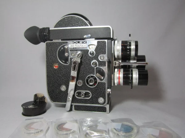 Bolex Rex-3 H8 Reflex 8mm Movie Camera (No 211707) + Preset Lenses - Image 13