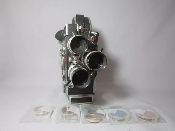 Bolex Rex-3 H8 Reflex 8mm Movie Camera (No 211707) + Preset Lenses - Image 6