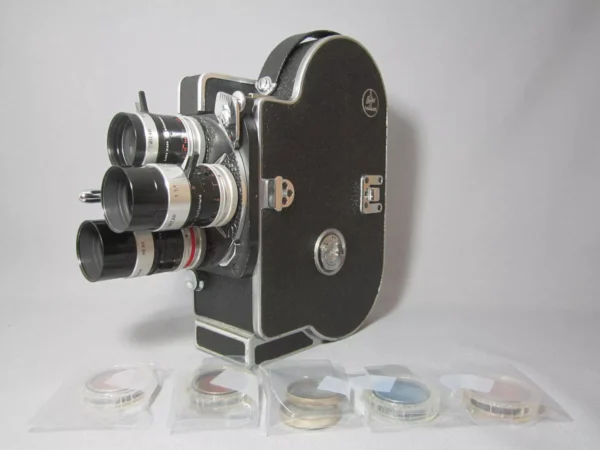 Bolex Rex-3 H8 Reflex 8mm Movie Camera (No 211707) + Preset Lenses - Image 8