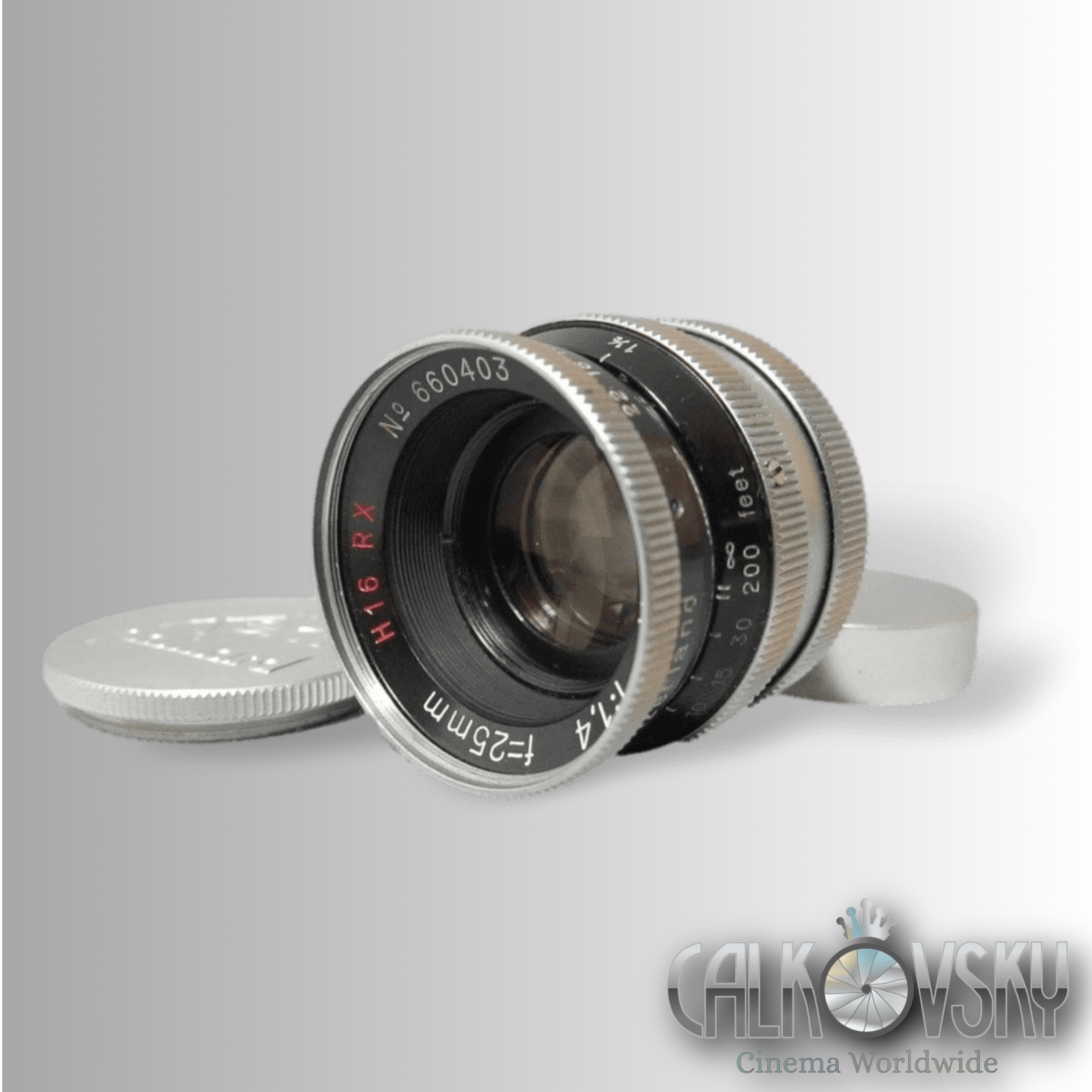 Super-16 Kern Switar H16 RX 1.4 / 25mm C-Mount Lens (No 66403)