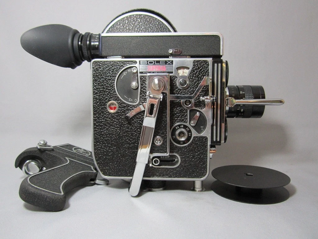 Super-16 Bolex Rex-2 16mm Movie Camera w/ 10x Viewer (No 202398) + 12.5mm C-Mount Lens - Image 2